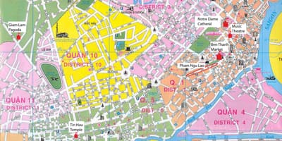 Сајгон област на мапи